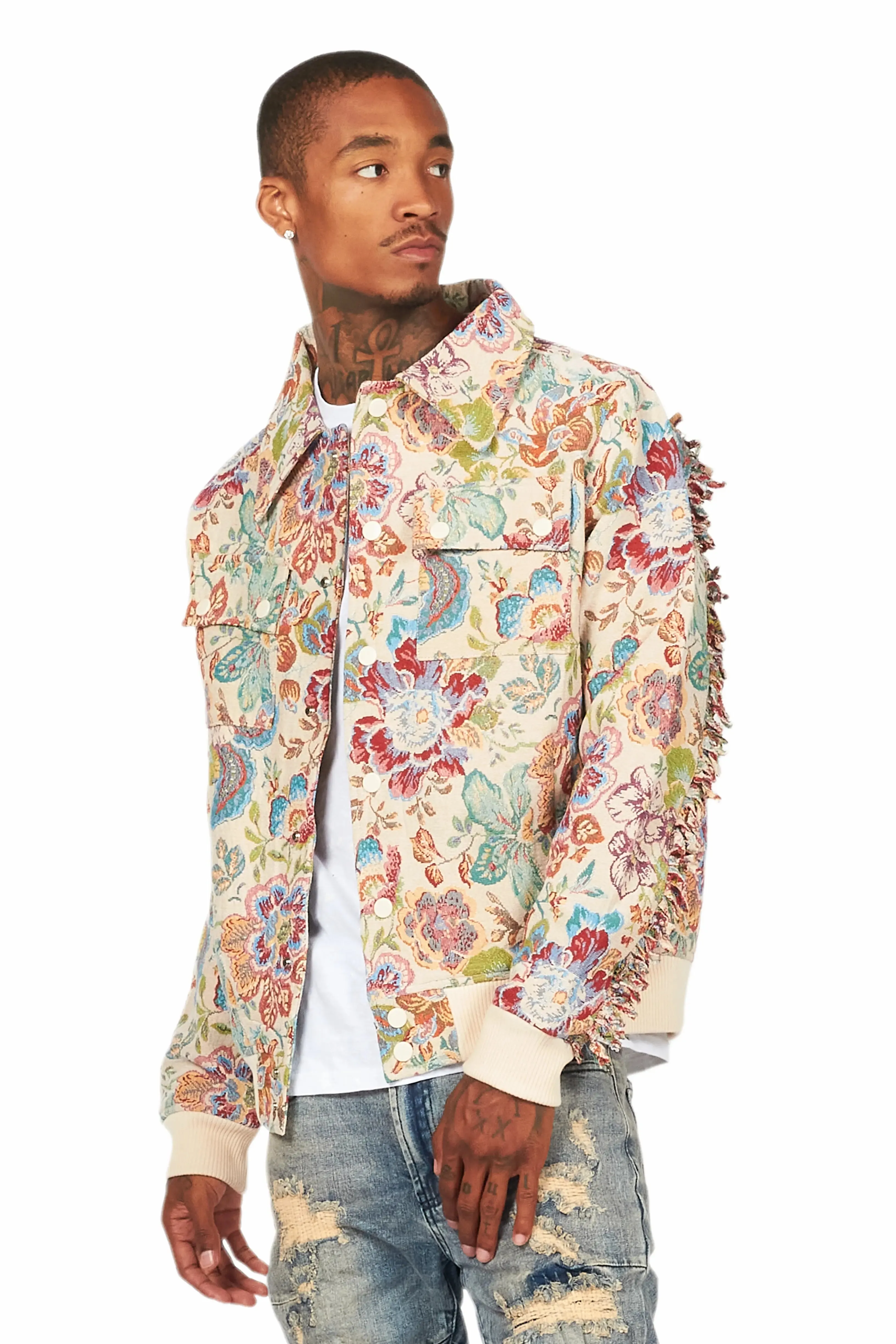 Abner Red/Beige Tapestry Jacket