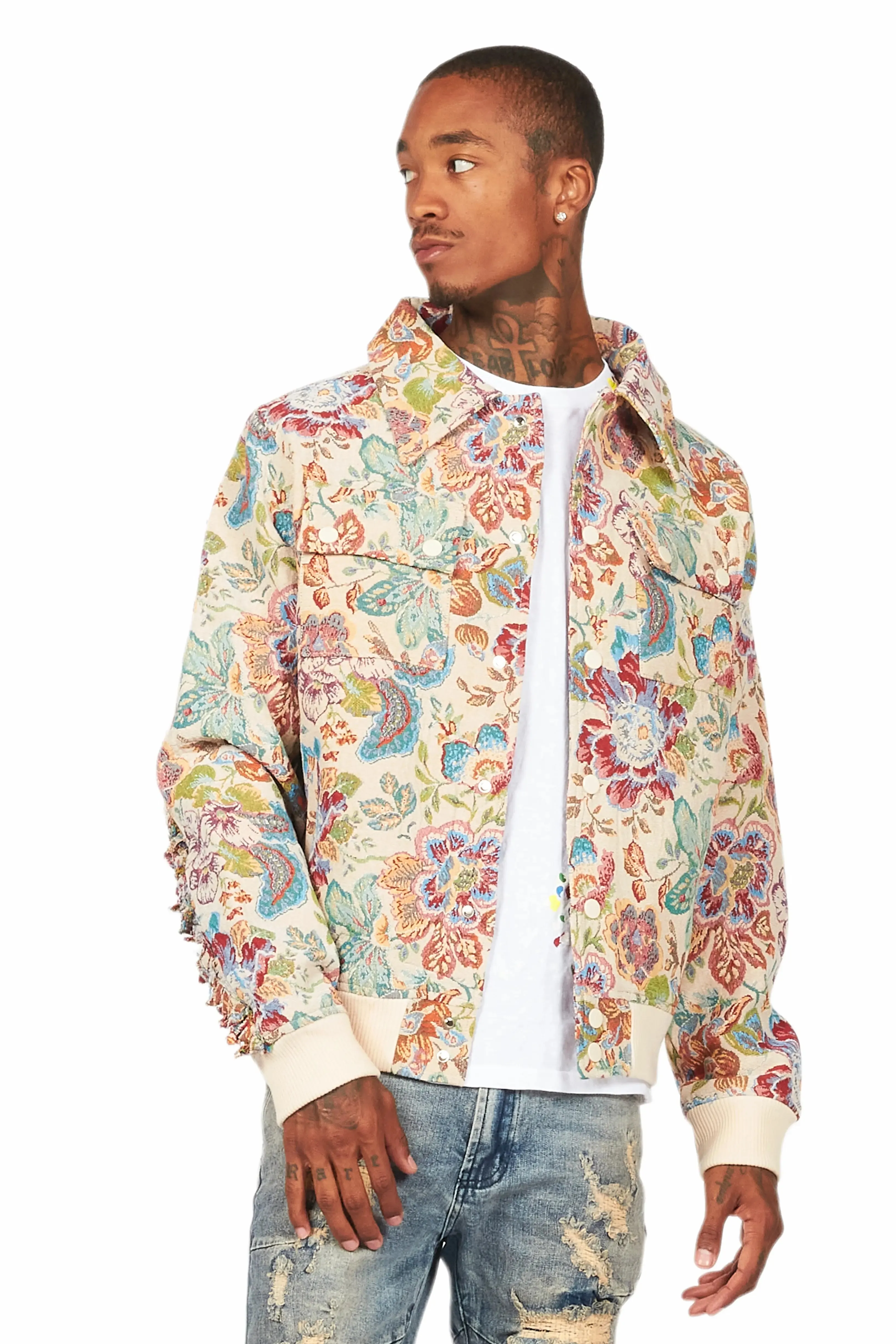 Abner Red/Beige Tapestry Jacket