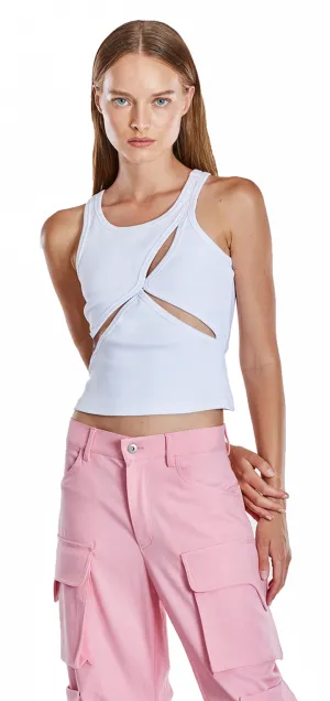 Ariel Rib Top - White