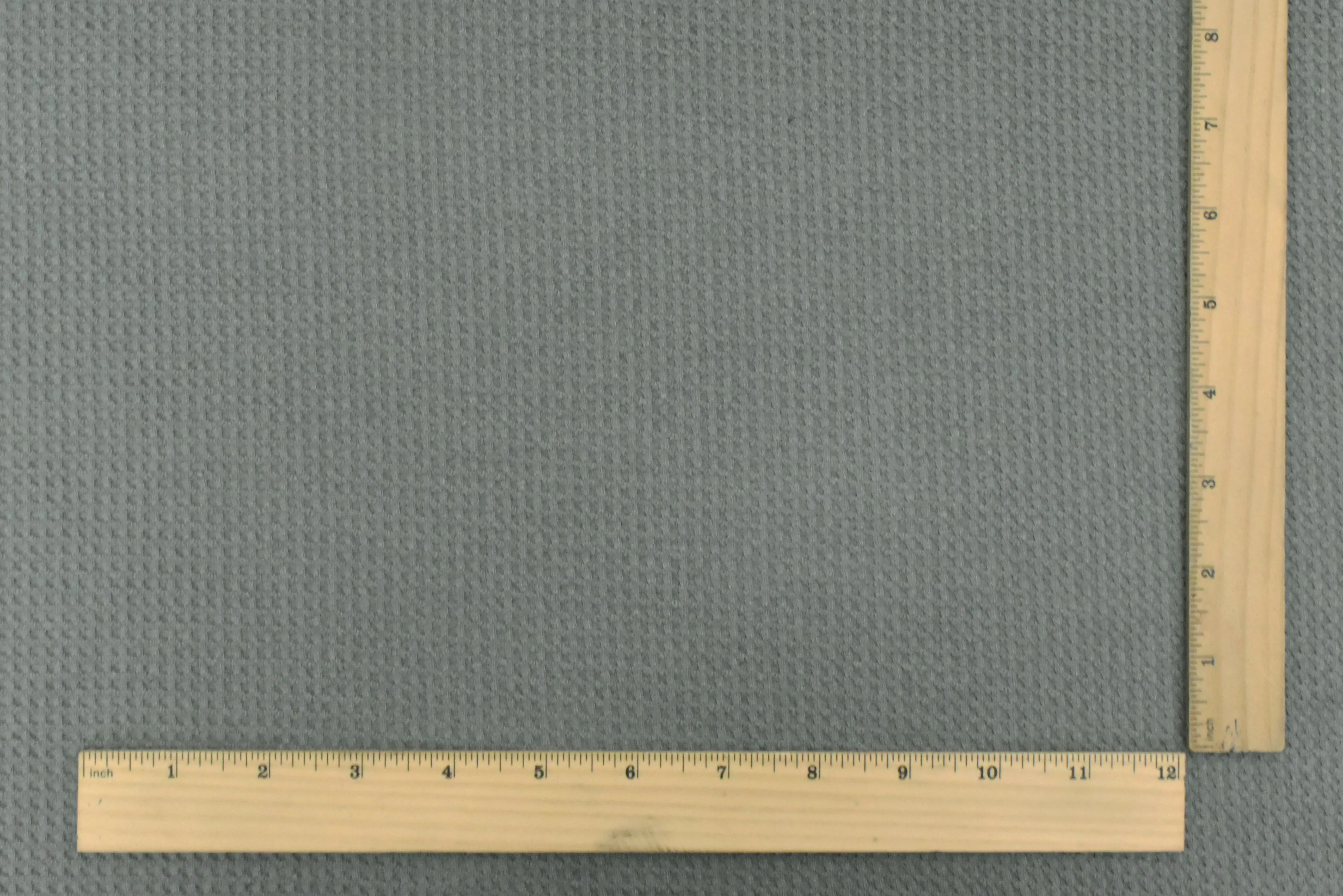 Ash Gray Textured 3D Mesh-Like  Stretch Cotton Double Knit Fabric