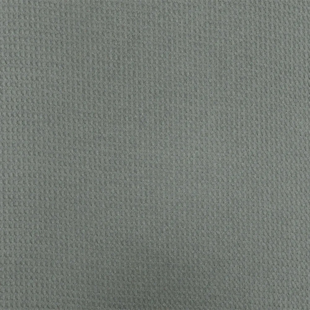 Ash Gray Textured 3D Mesh-Like  Stretch Cotton Double Knit Fabric