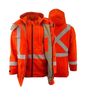 Atlas 2196 Guardian® 3 in 1 FR/Arc Flash Parka - HRC 3, ATPV 41 cal, 8 oz 88% Cotton/12% Nylon Shell, Modacrylic Lining | Sizes XS-7XL