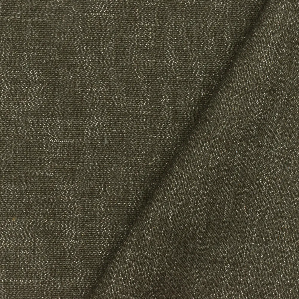 Bark Brown-Beige-Gray Texture Linen Blend Dobby Canvas Woven Fabric