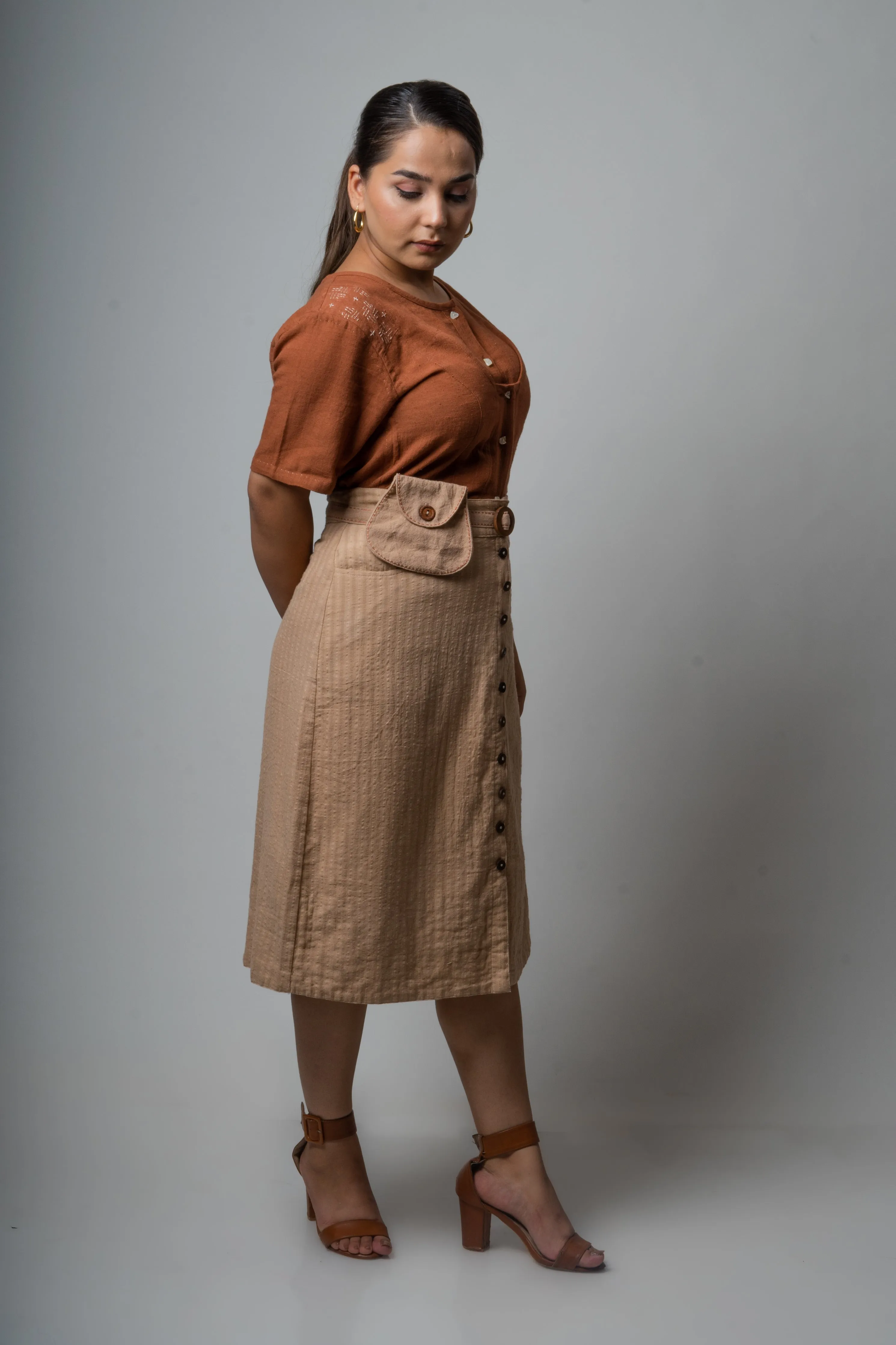 Beige Skirt | Brown long Skirt | Brown Mini Skirt