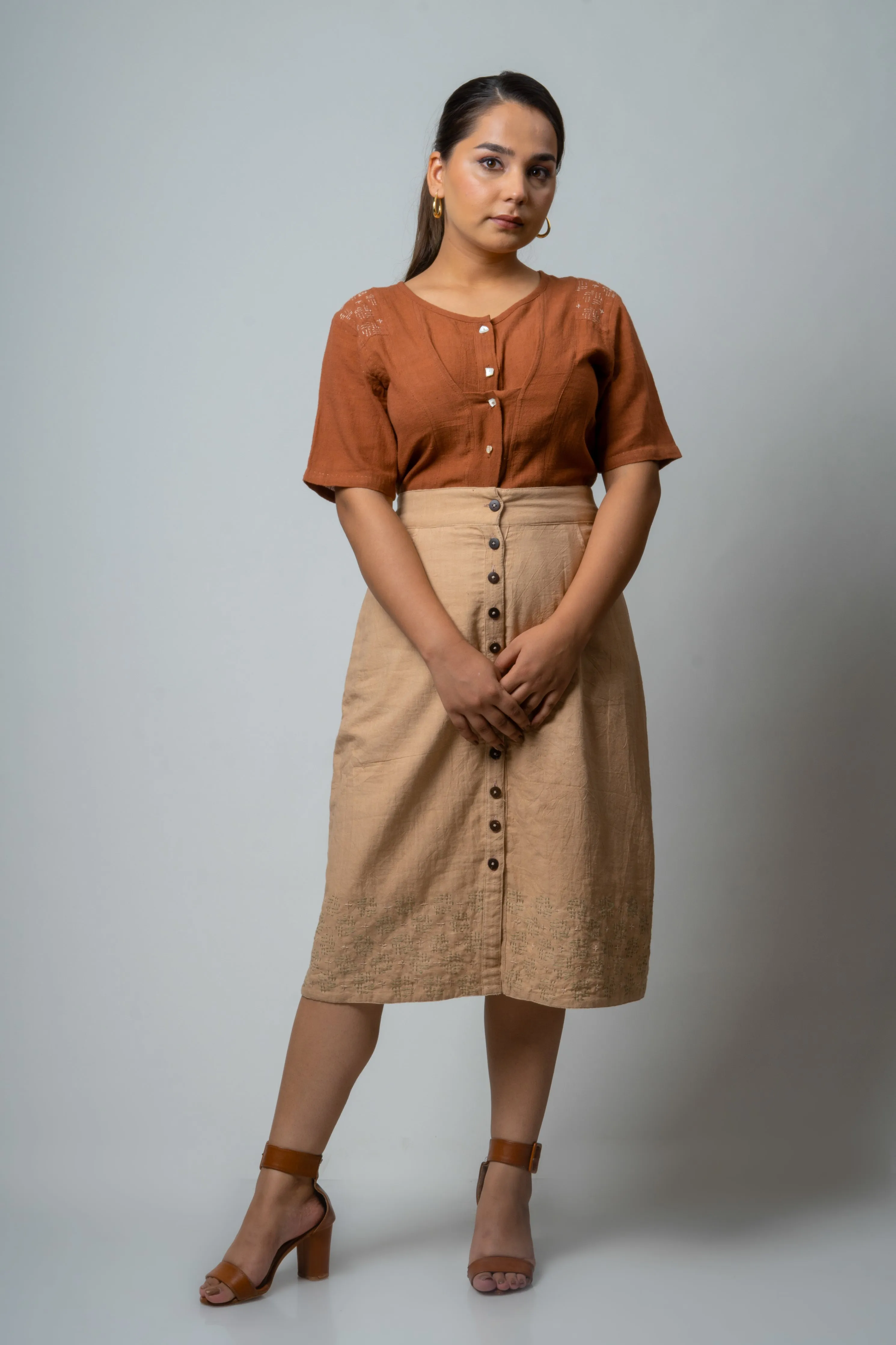 Beige Skirt | Brown long Skirt | Brown Mini Skirt