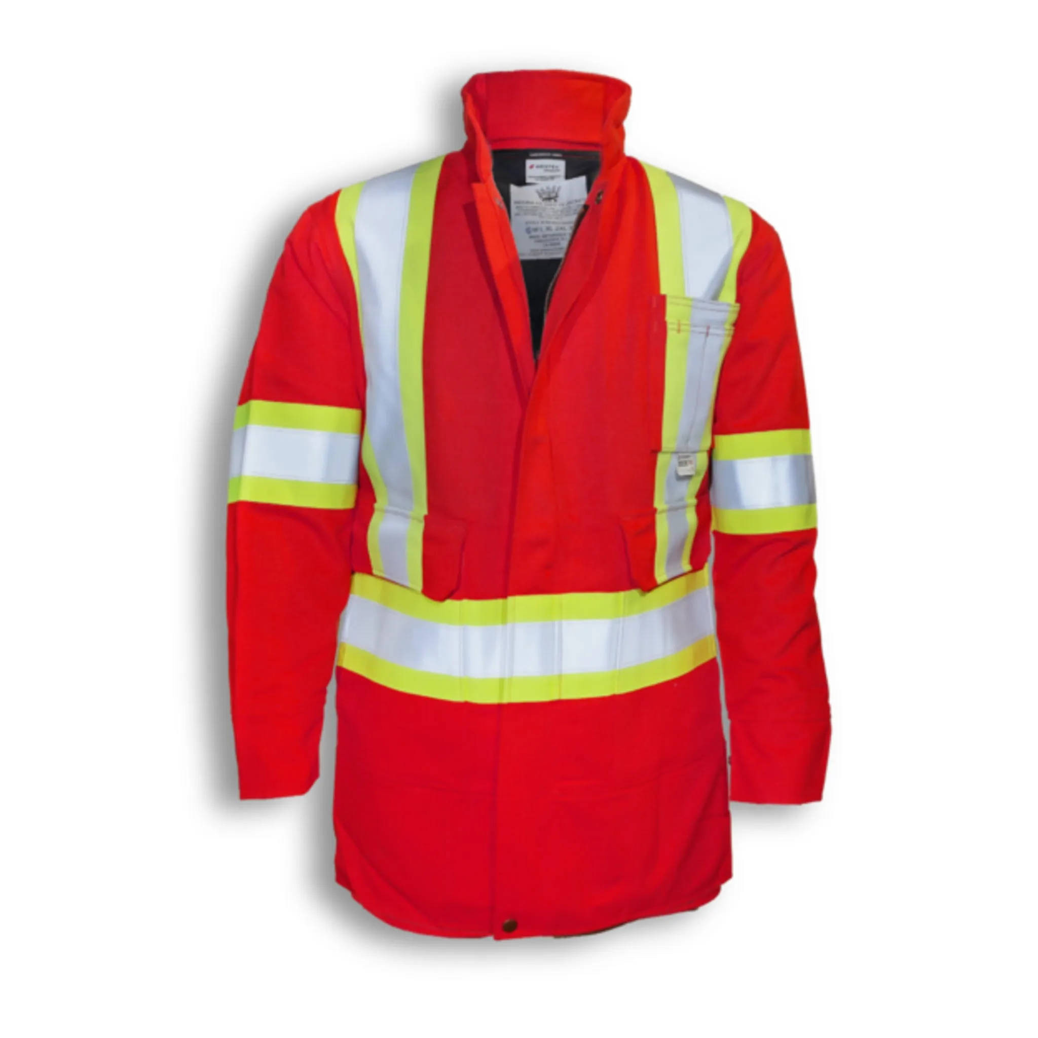 Big K Men's Hi-Vis CSA Certified Indura Ultrasoft Flame Resistant Parka Jacket | 3M Reflective Tape | Durable & Comfortable | Sizes S-5XL