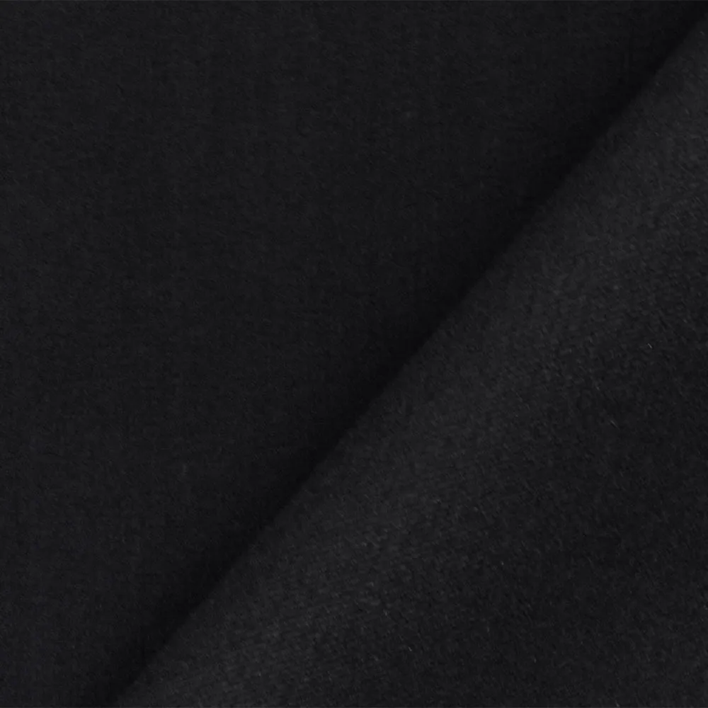 Black Solid Stretch Poly Spandex Twill Woven Fabric