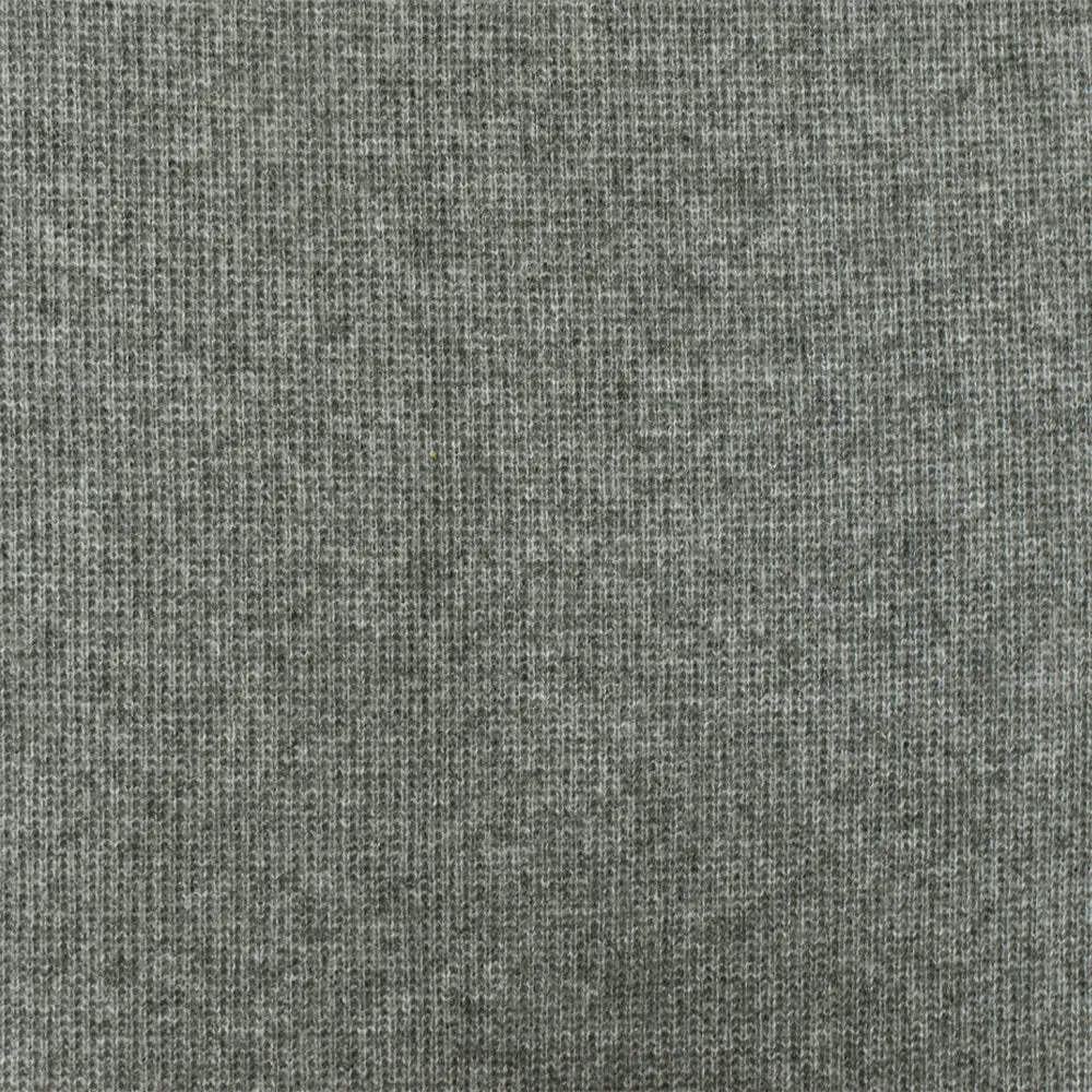 Black- Storm Gray Solid Polyester-Wool Bonded Double Knit Fabric