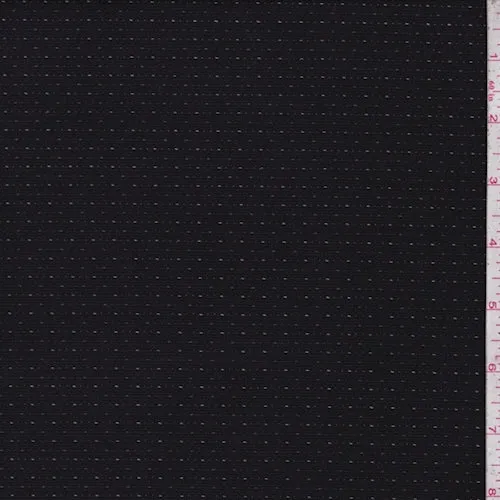 Black/Grey Pinstripe Dobby Jacketing Fabric