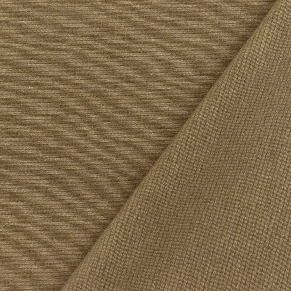 Brown Mini Stripe Stretch Poly Spandex Jacketing Woven Fabric