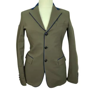 Cavalleria Toscana GP Perforated Competition Jacket in Green/Navy - Women's IT 48 (US 16)