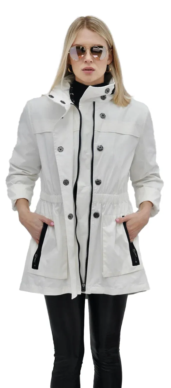 Ciao Milano Tess Jacket (White with Black Trim)