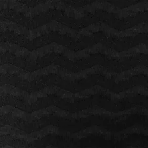 Classic Black Chevron Terry Jacquard Stretch Double Knit Fabric