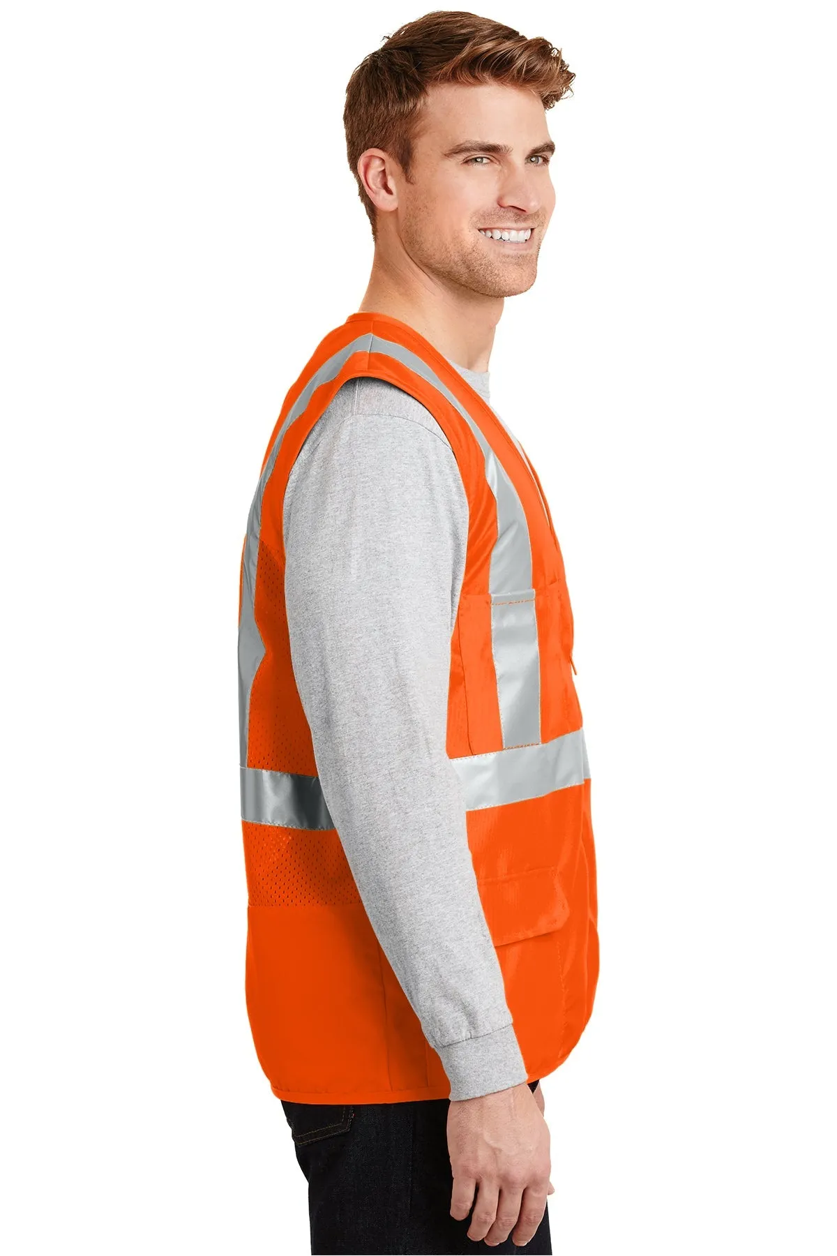 CornerStone ANSI 107 Mesh Back Safety Vest, Safety Orange