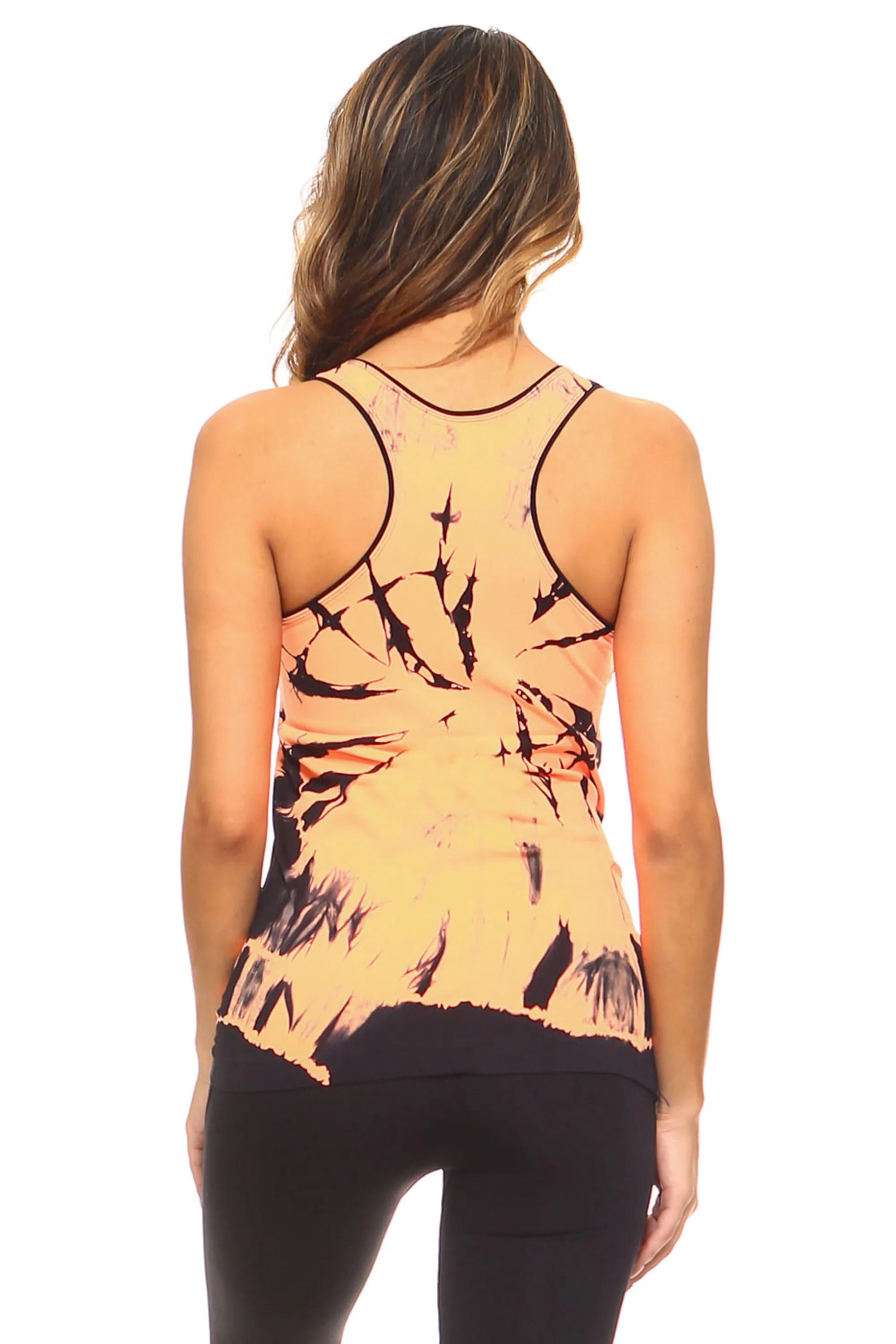 Crinkle Tie Dye Active Racerback Top