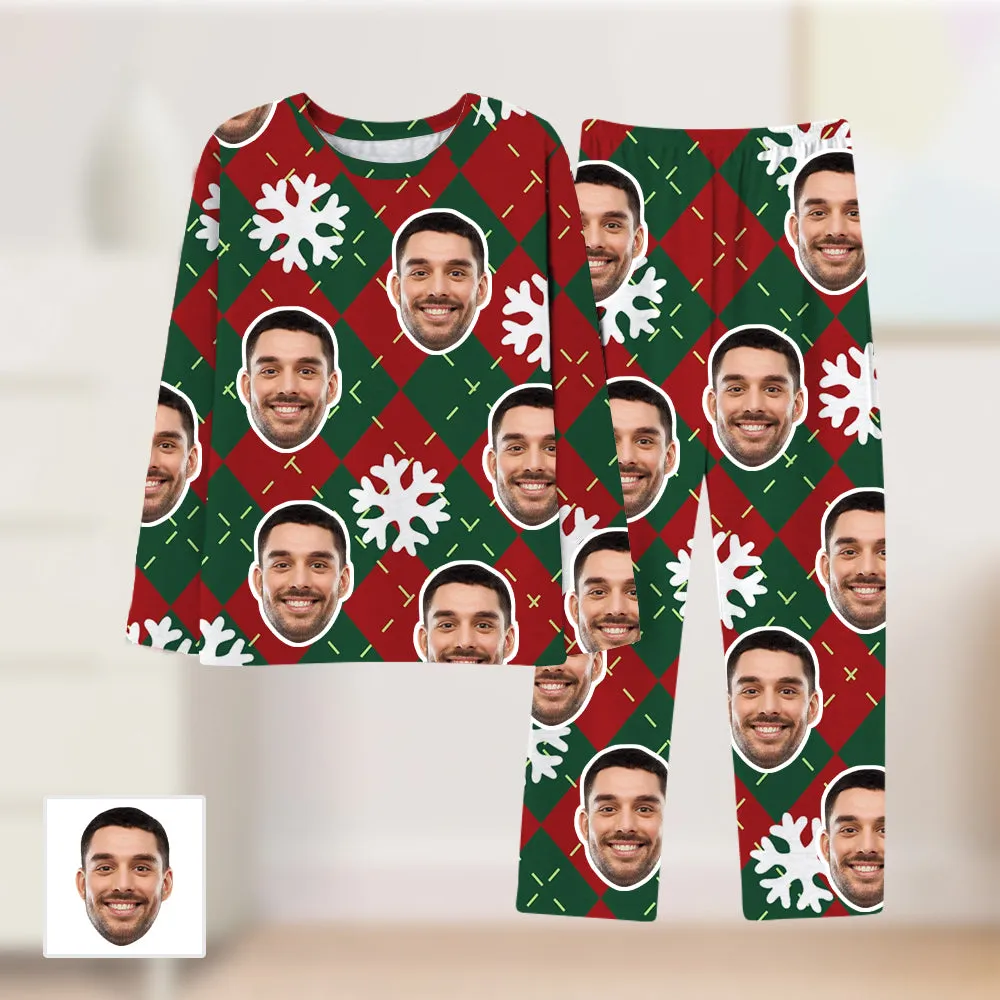 Customized Unisex Pajamas with Printed Faces Christmas Pajamas