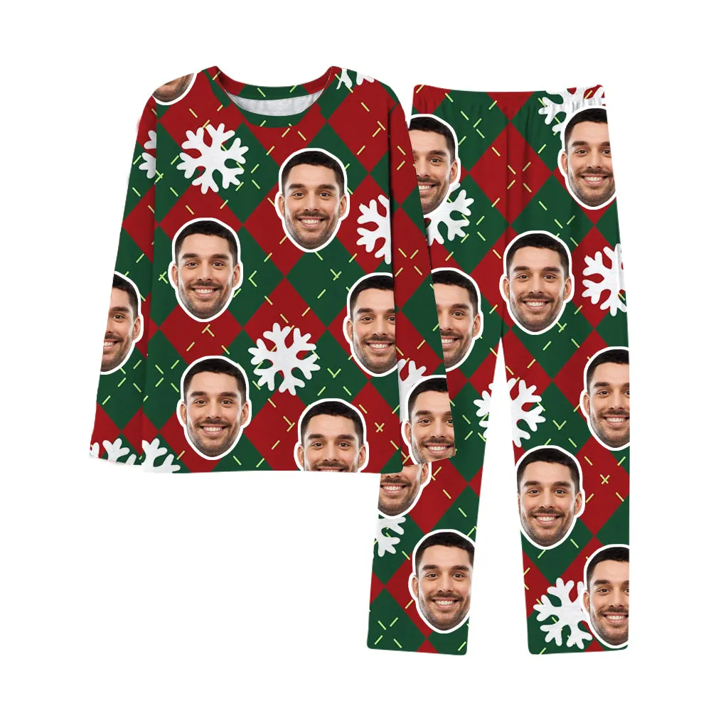 Customized Unisex Pajamas with Printed Faces Christmas Pajamas