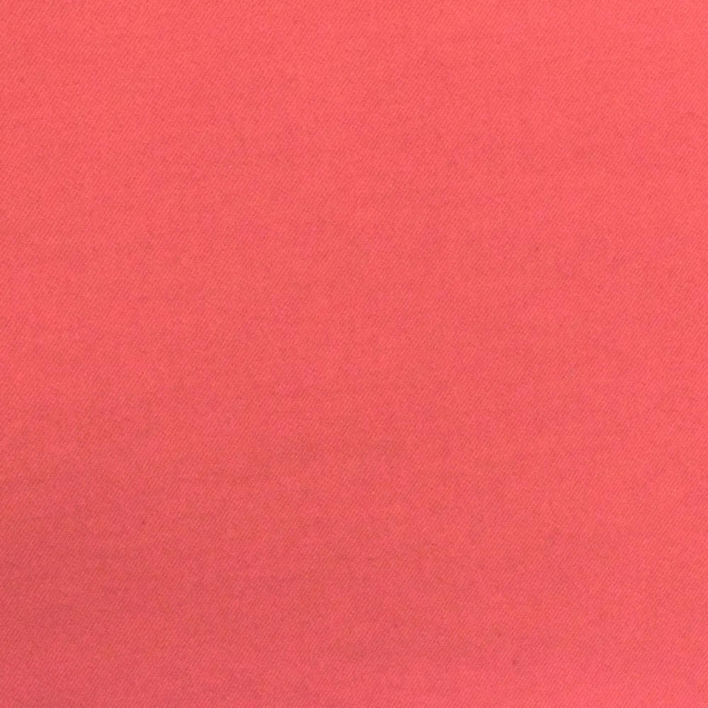 Deep Coral Red Solid Stretch Twill Woven Fabric