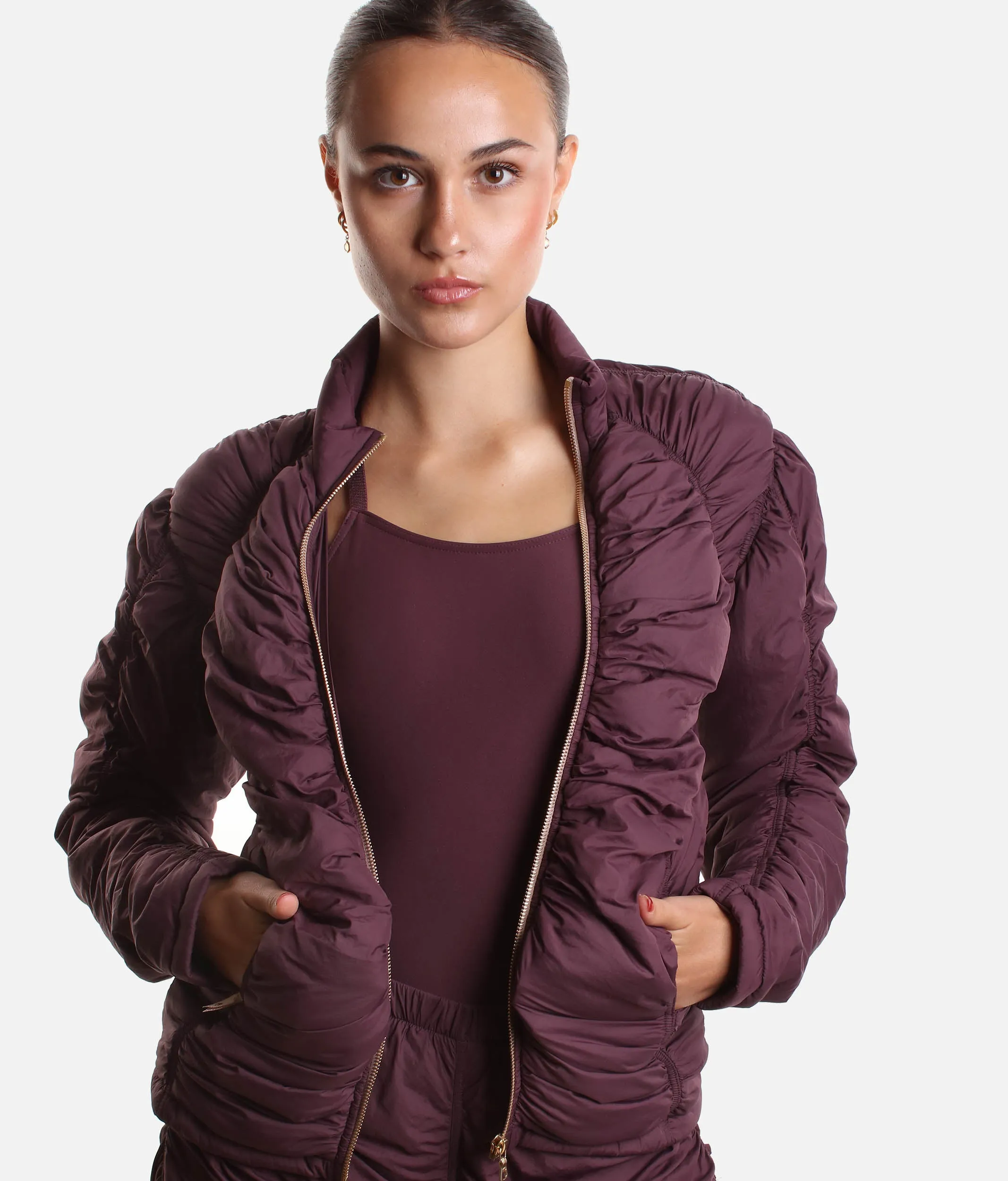 Draped Padded Jacket - PARA CUTE