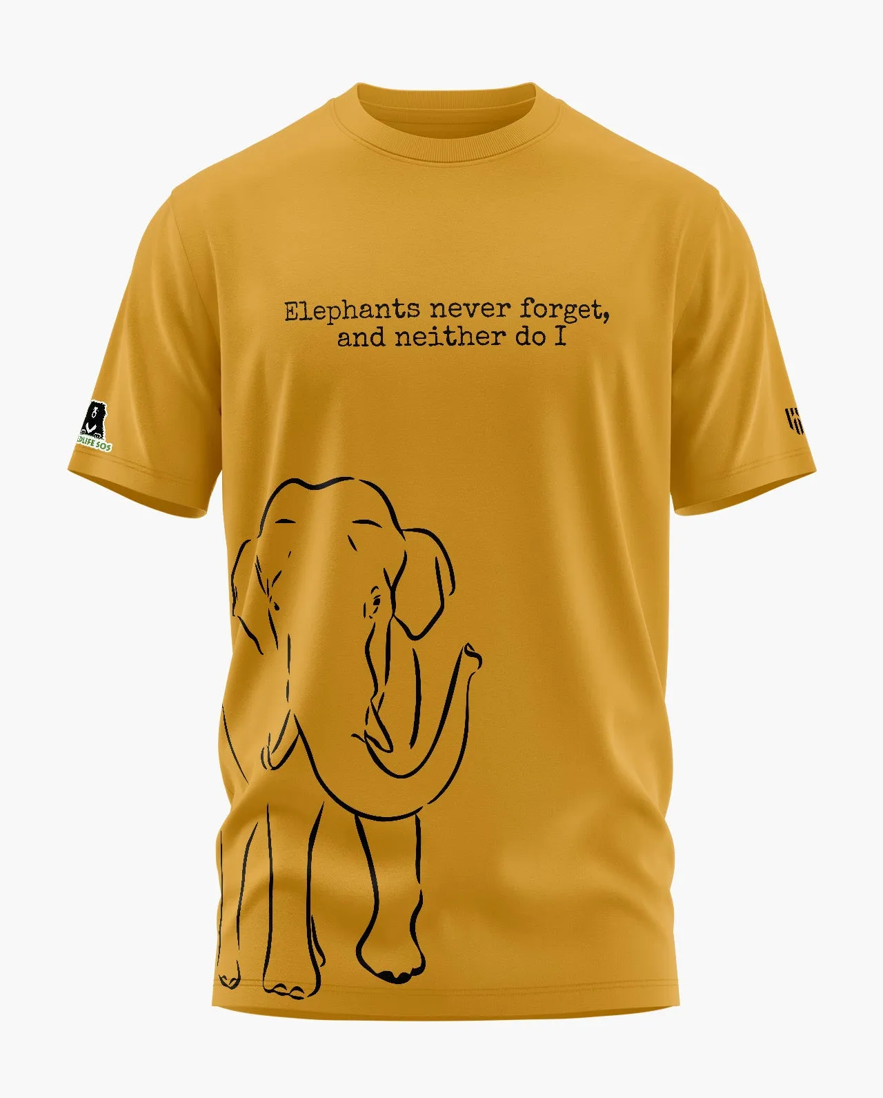 ELEPHANTS NEVER FORGET Signature LuxeSoft Cotton T-Shirt