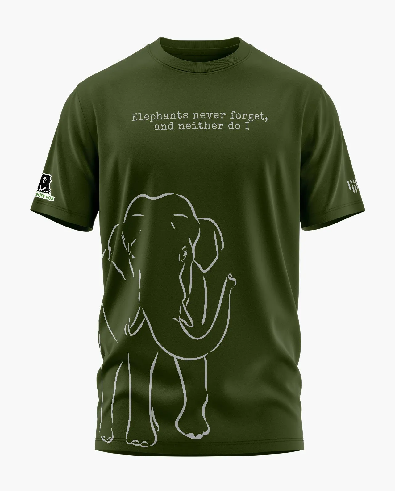 ELEPHANTS NEVER FORGET Signature LuxeSoft Cotton T-Shirt