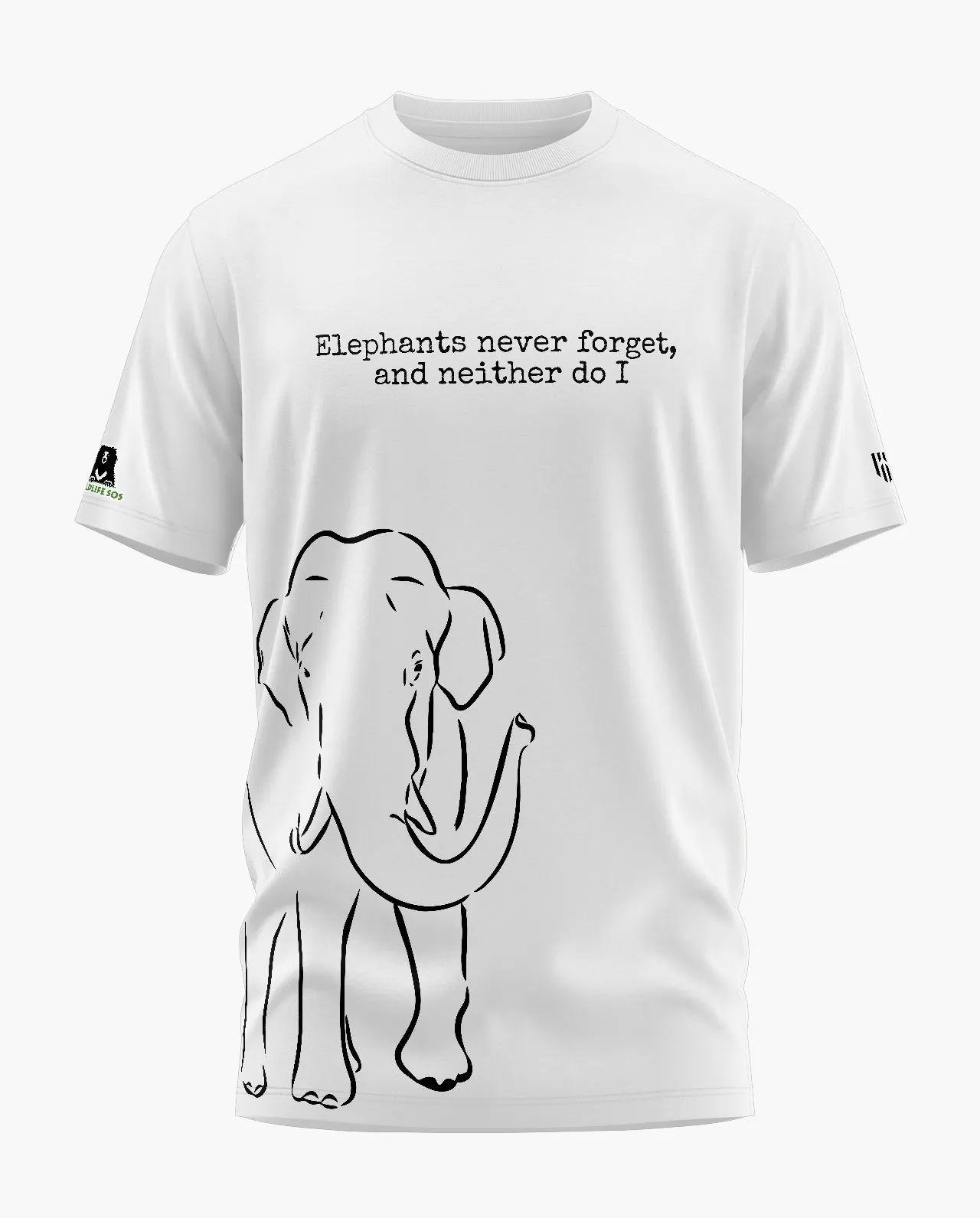 ELEPHANTS NEVER FORGET Signature LuxeSoft Cotton T-Shirt