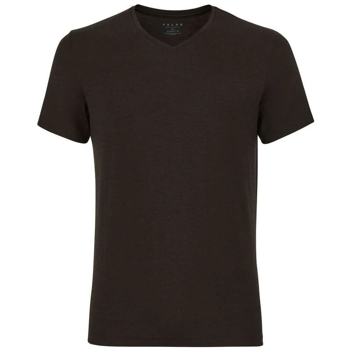 Falke Daily ClimaWool V-Neck T-Shirt - Black