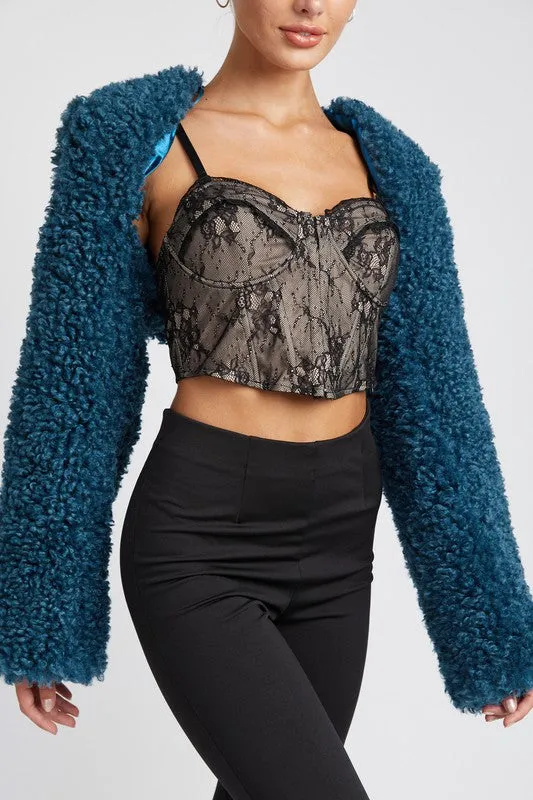 FAUX FUR BOLERO