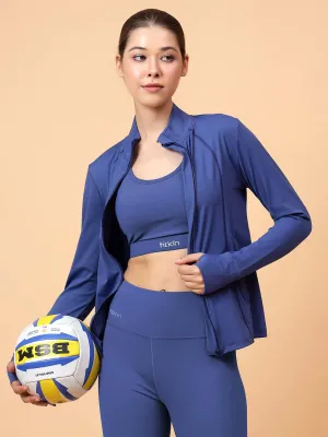 Fitkin Women Blue Fit Move Run Jacket