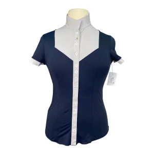 For Horses 'Gloria' Technical Show Shirt in Navy - Women's Large