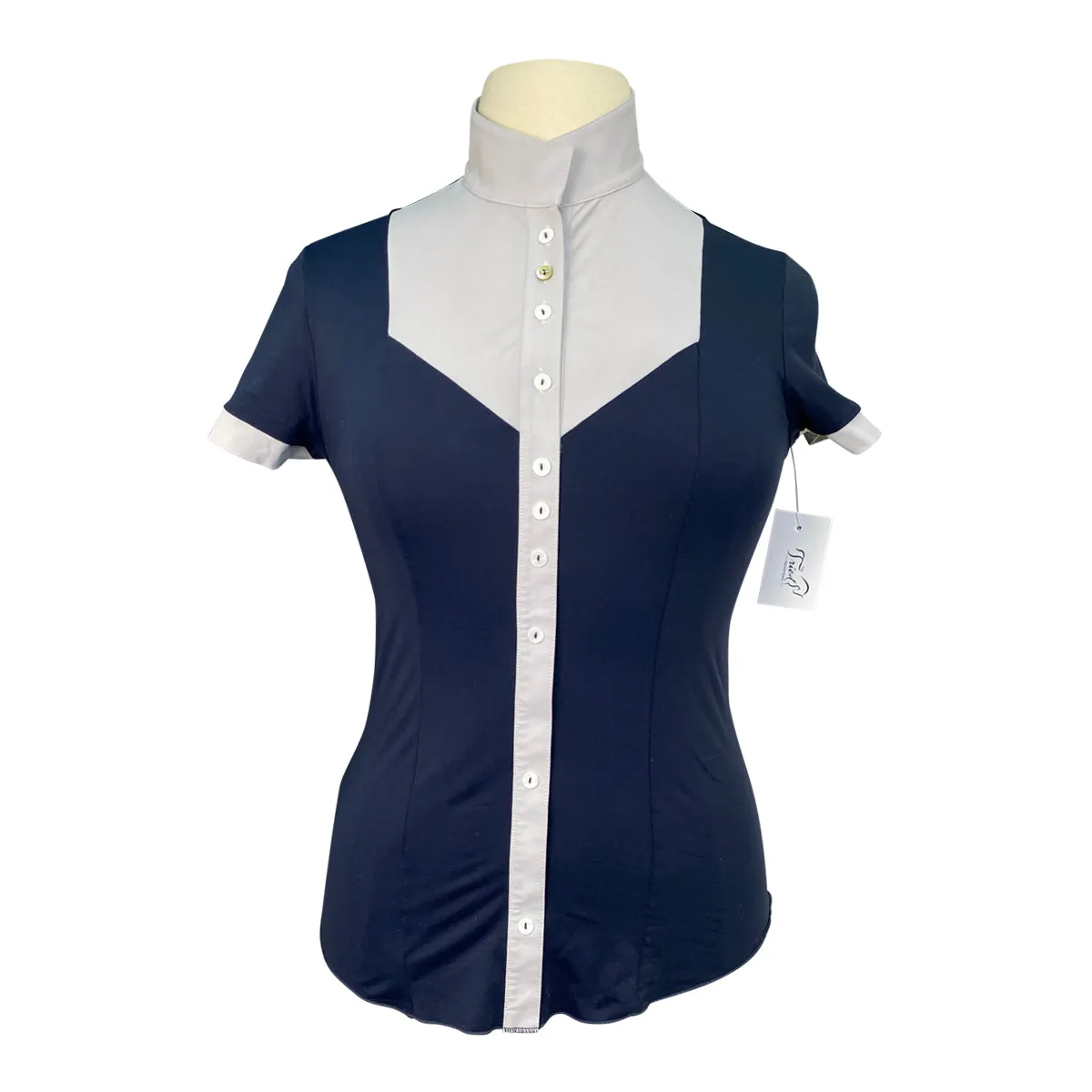 For Horses 'Gloria' Technical Show Shirt in Navy - Women's Large