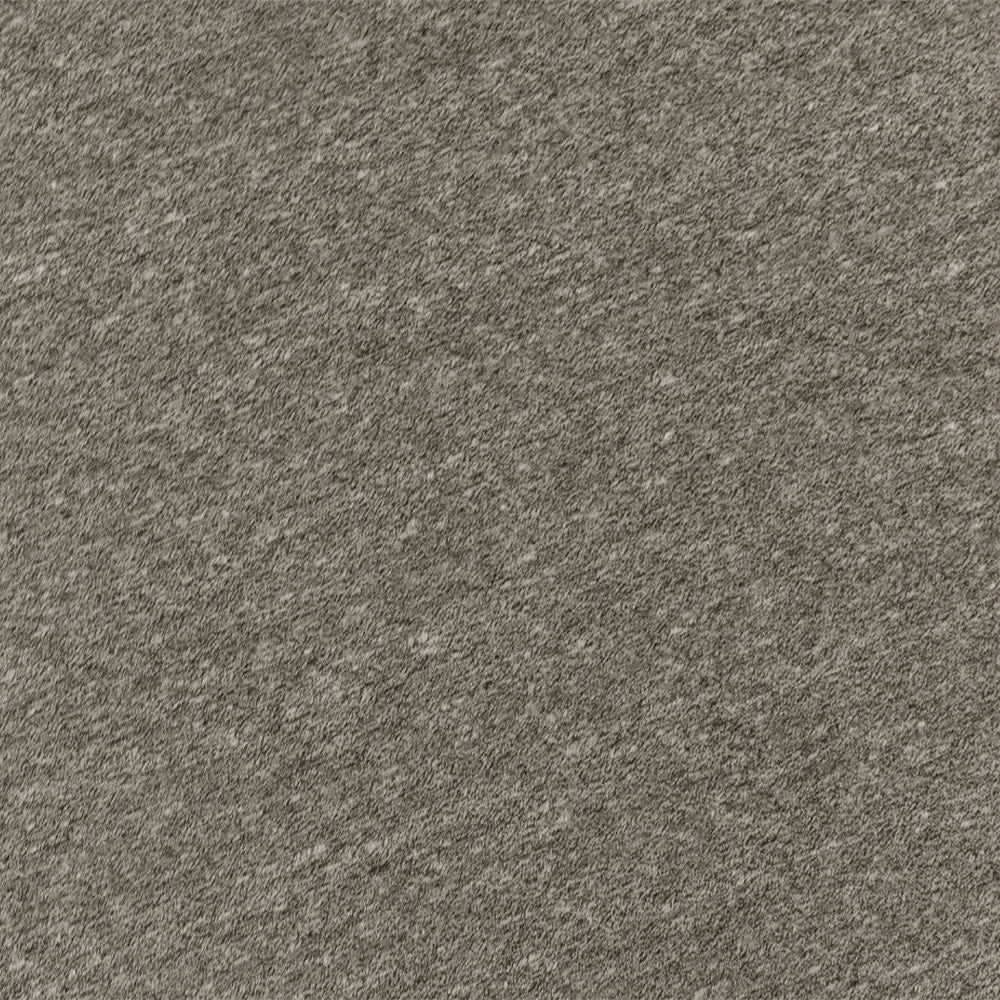 Gray-Black-Ash Textured Stretch Brushed French Terry Fleece Knit Fabric