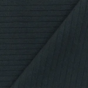 Gray Stripe Poly Blend Stretch Spandex Woven Fabric