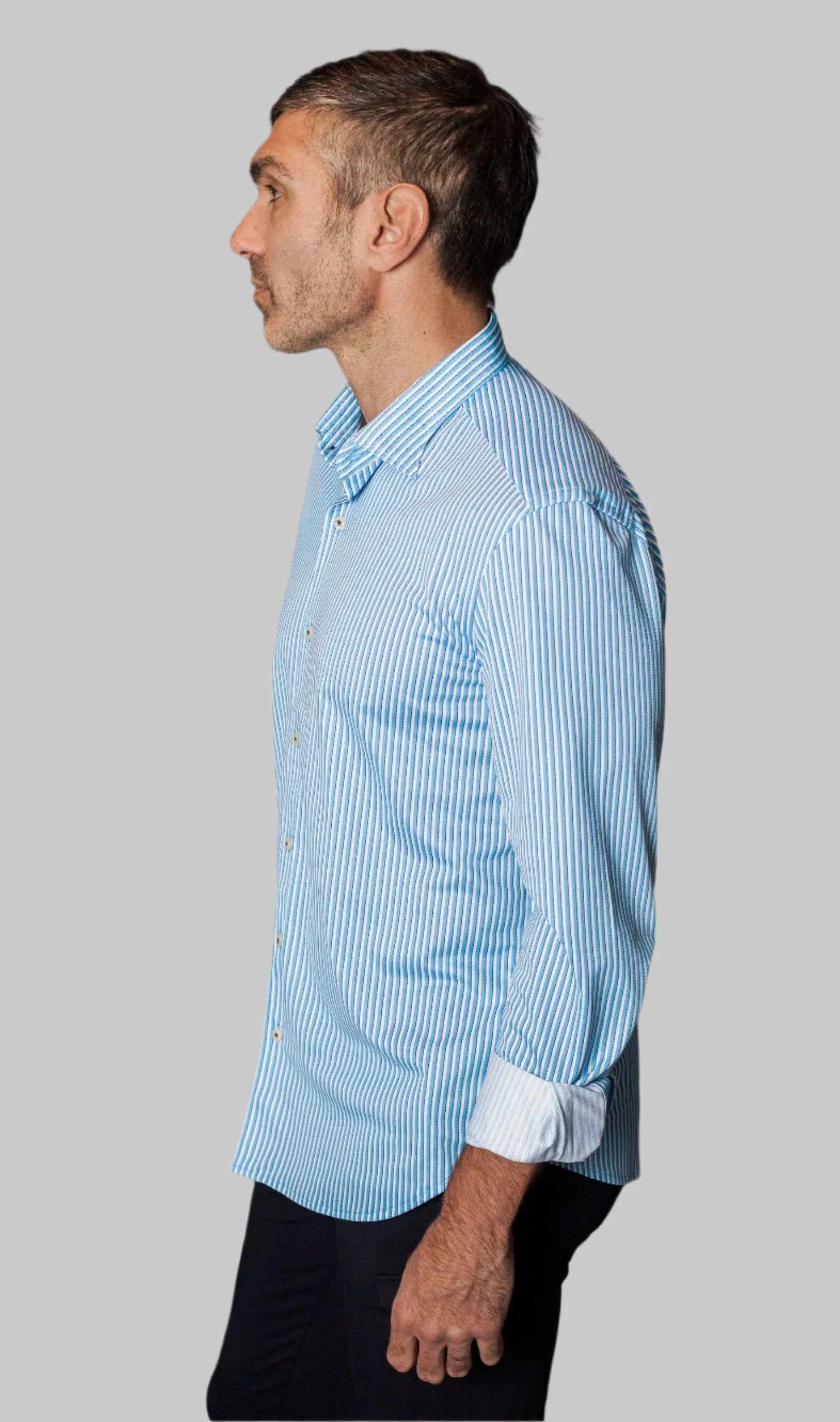 Hansen Stripe Long Sleeve Tech Shirt