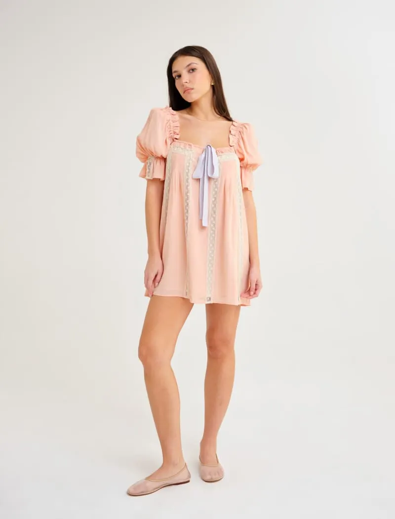 Heirloom Mini Dress | Peach Nectar