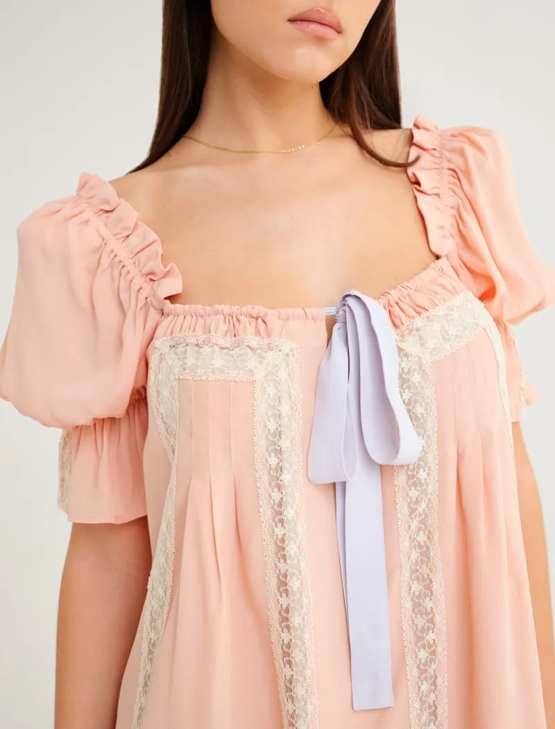 Heirloom Mini Dress | Peach Nectar