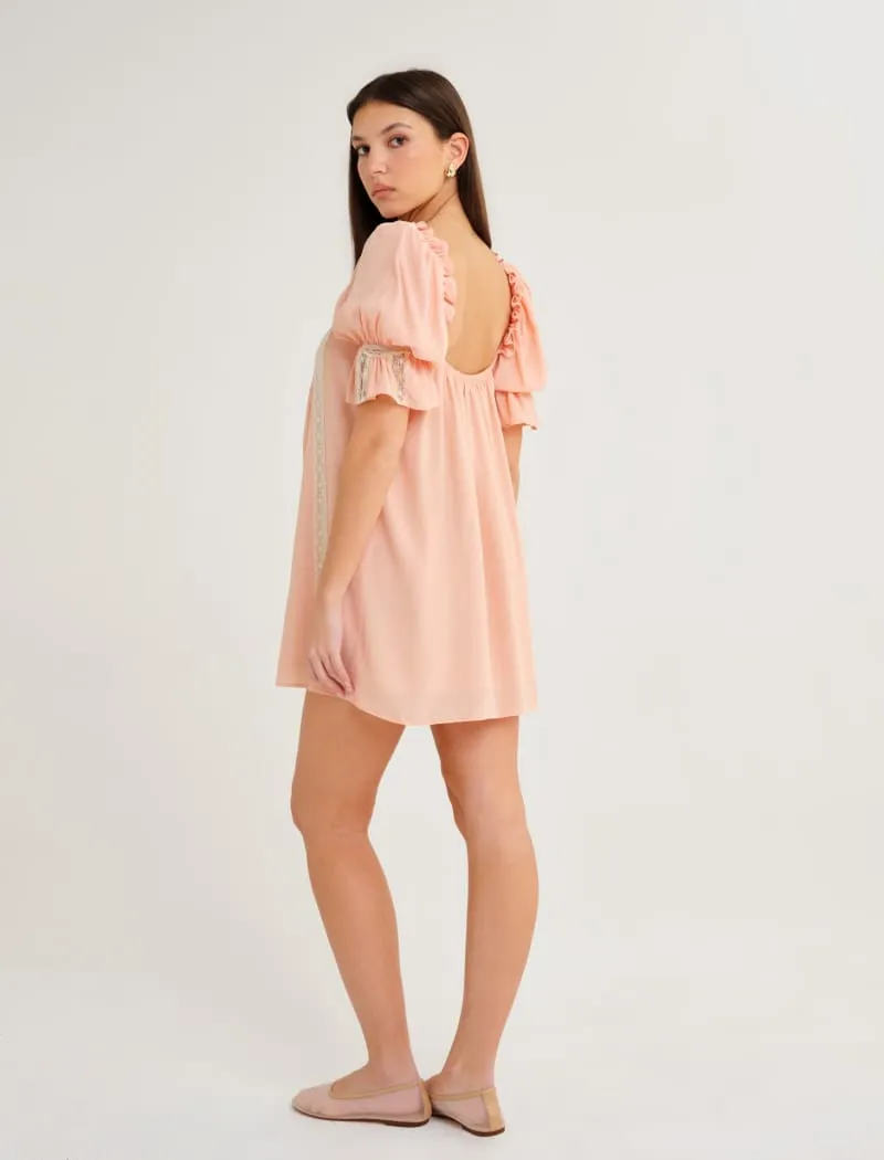 Heirloom Mini Dress | Peach Nectar