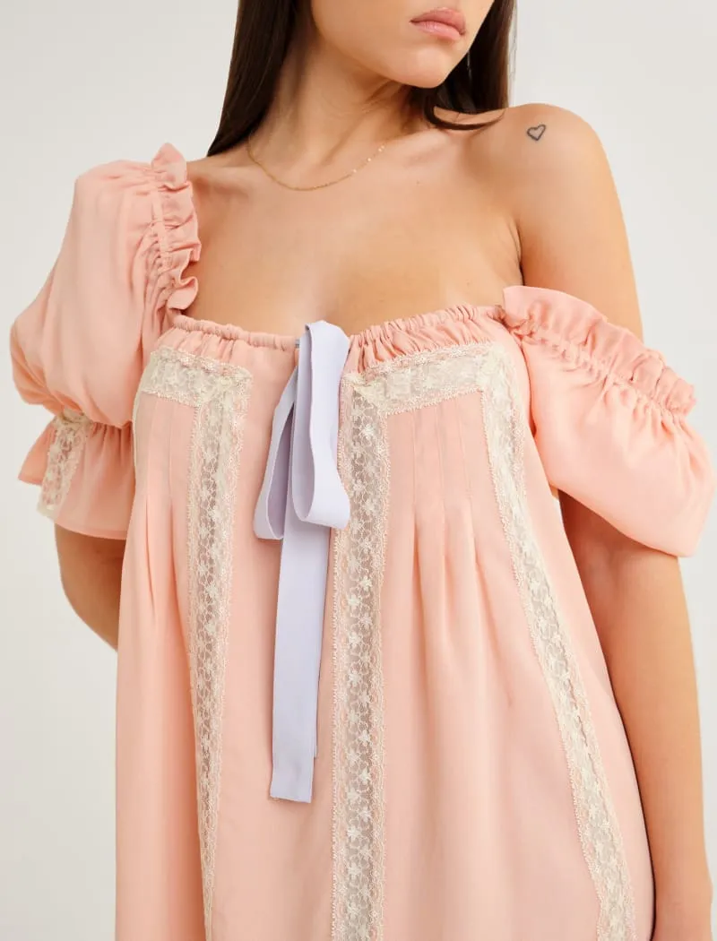 Heirloom Mini Dress | Peach Nectar