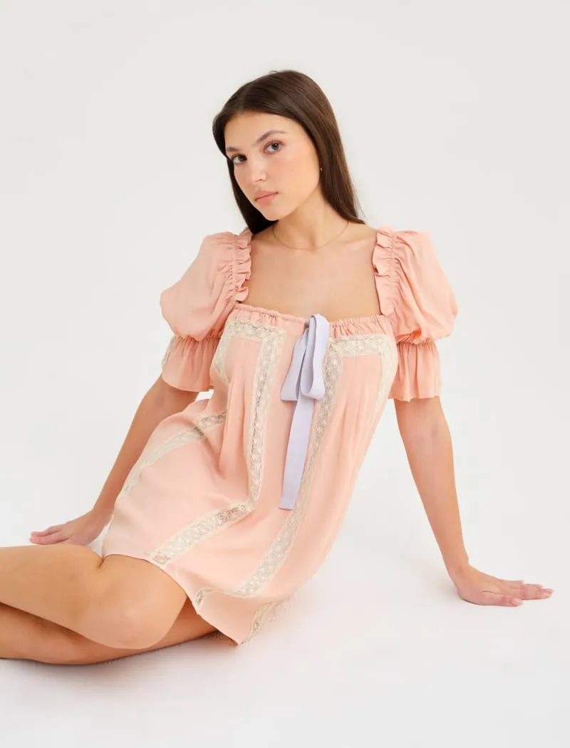 Heirloom Mini Dress | Peach Nectar