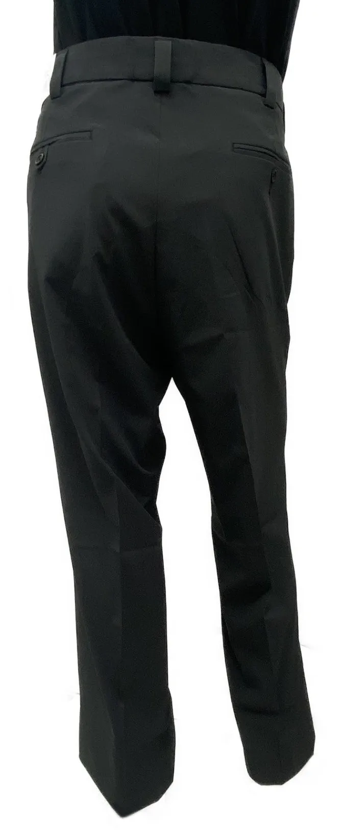 Honig's "New" Performance 4-Way Stretch Flat Front Combo Pant With Expander Waistband - Dark Charcoal