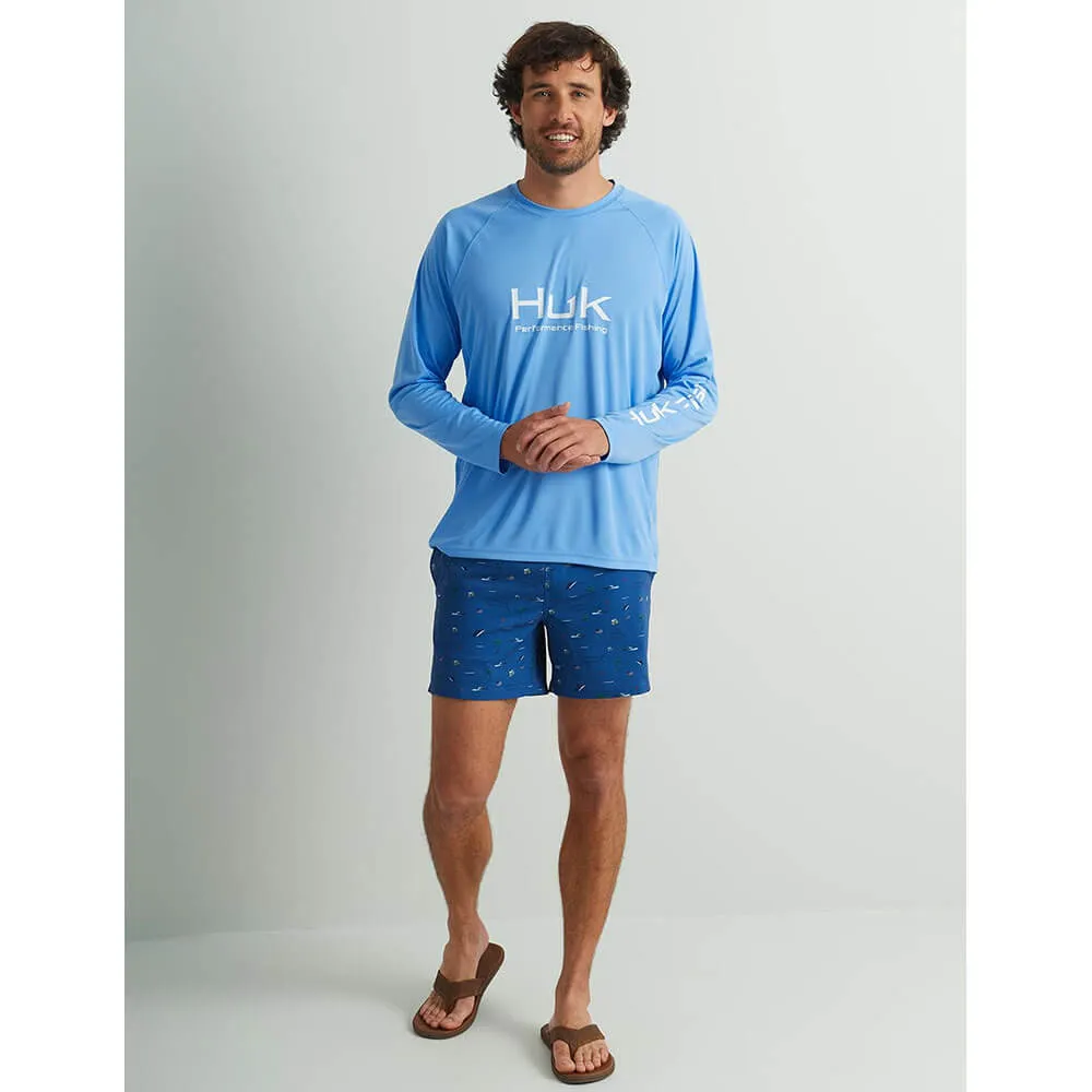 Huk Performance Vented Pursuit Long Sleeve T-Shirt - Marolina Blue