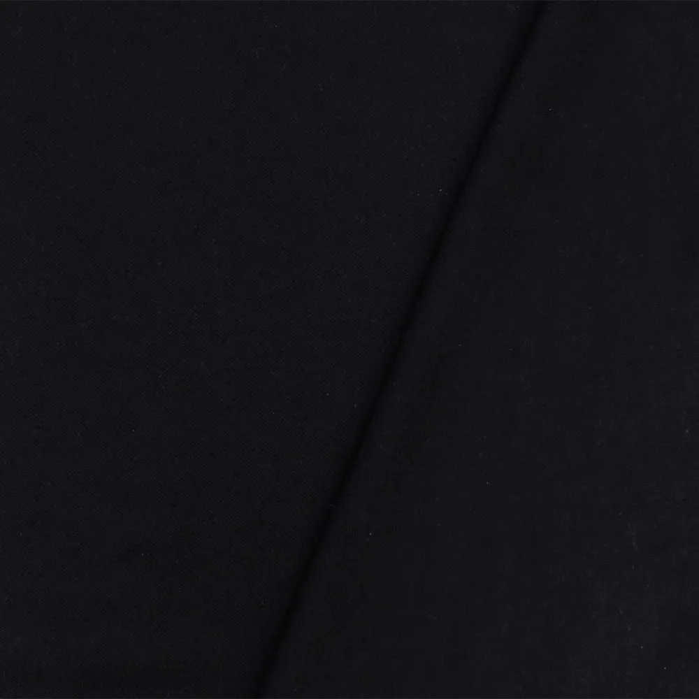 Jet Black Solid Stretch Nylon Interlock Knit Fabric