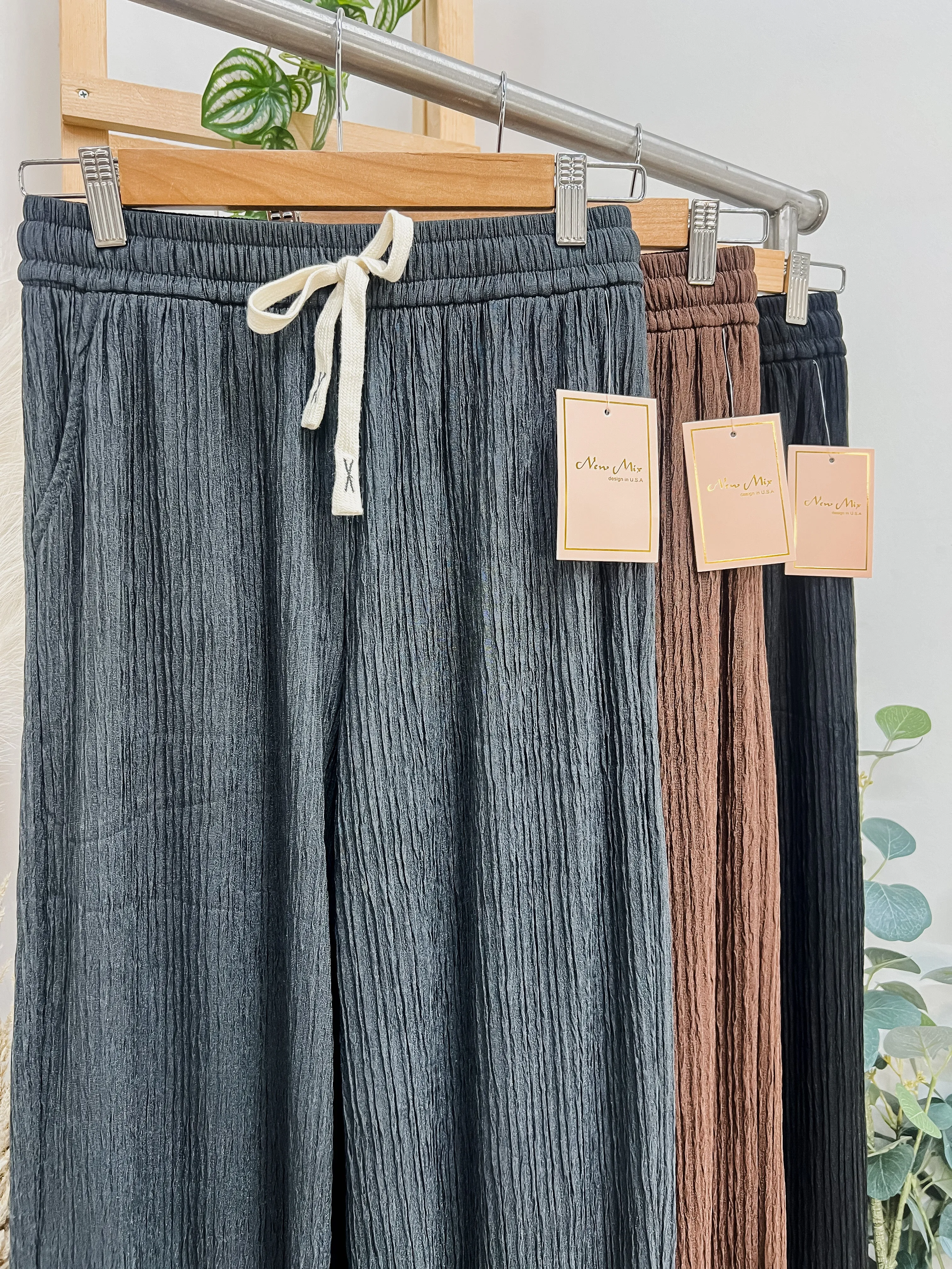 Lola Drawstring Crinkle Stretch Pants