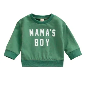 Mama's Boy Green Baby Sweatshirt