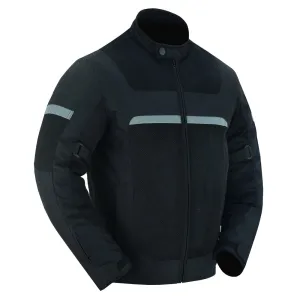 Men’s Black Racer Mesh Jacket With Armor