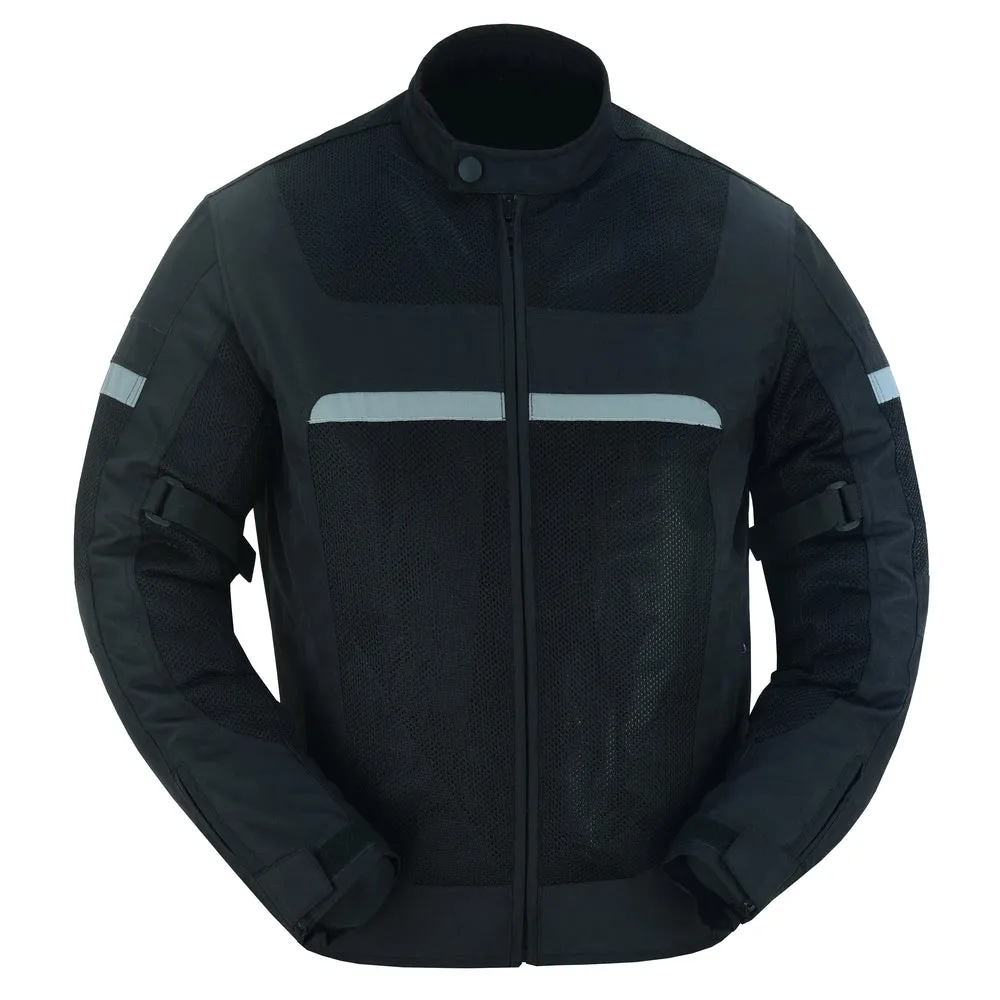 Men’s Black Racer Mesh Jacket With Armor