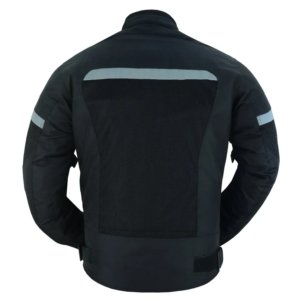 Men’s Black Racer Mesh Jacket With Armor