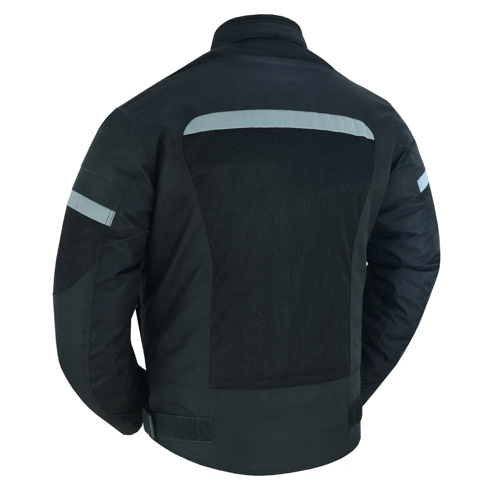 Men’s Black Racer Mesh Jacket With Armor