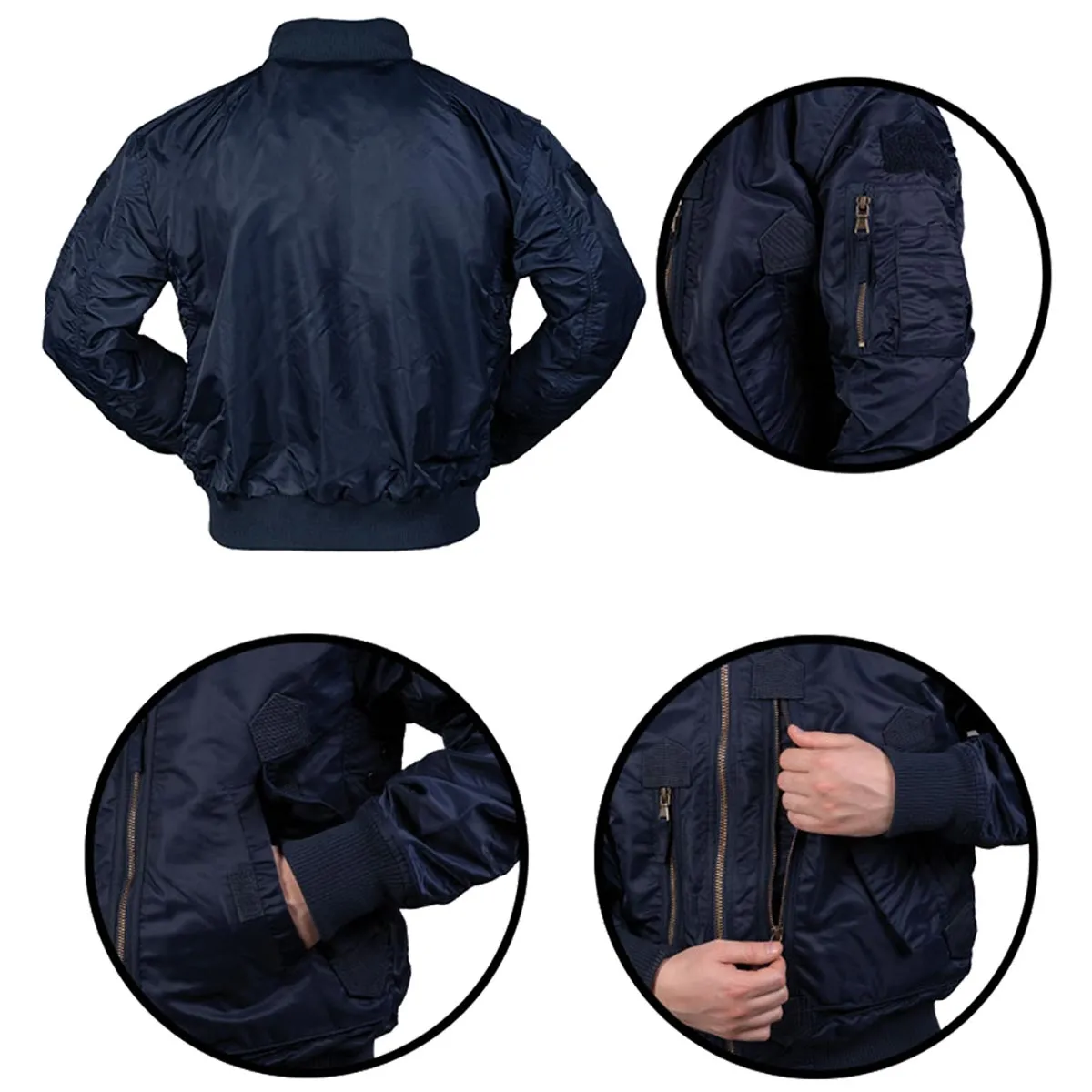 Mil-Tec US Tactical Bomber Flight Jacket Dark Blue