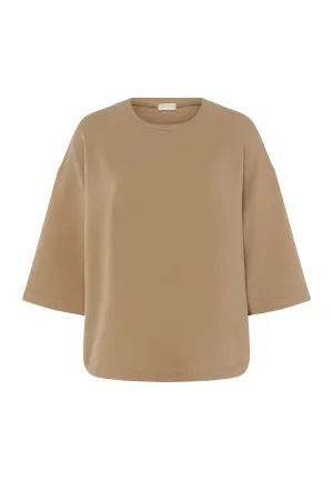 Natural Living Cotton Round Neck Top | Deep Taupe 78810-2828